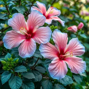 Гибискус садовый Тропикал Сан купить по цене от 293р. в интернет-магазине «Посадика» с доставкой почтой в в Бийске и по всей России – [изображение №1].